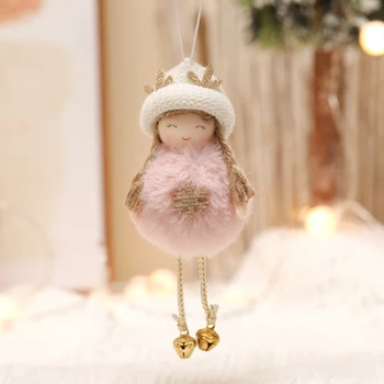 1 ADET Sevimli Noel Ağacı Asılı Süsleme Noel Peluş Melek Bebek Asılı Kolye Noel Partisi Hediyeler İçin DIY Ev Navidad Dekor Görüntü