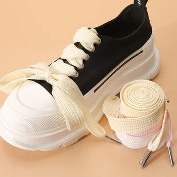 1 Çift Sneakers Ayakabı Ayakkabı Aksesuarları Ayakkabı Bağcıkları Unisex Düz Ayakkabı Dantel Klasik Ayakkabı Bağı Düz Renk Ayakkabı Dizeleri Görüntü