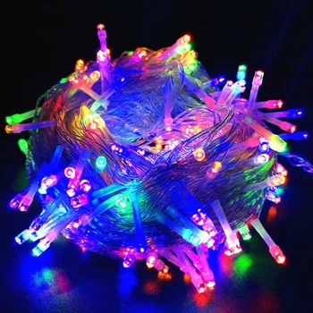 10/20/30/50/100m LED Dize İşıklar Parti Düğün Dekorasyon Garland Su Geçirmez Peri İşıklar Noel Ağacı Lambası Dış Aydınlatma Görüntü