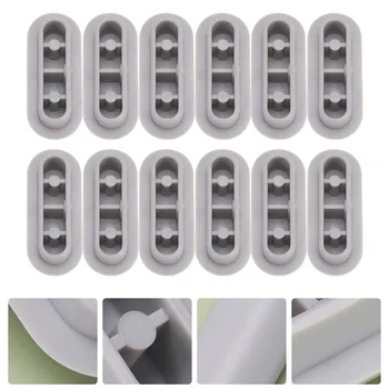 12 Adet tuvalet conta koltuk tamponlar kaymaz contalar yastık plastik yastıklama Mat Pad için Görüntü
