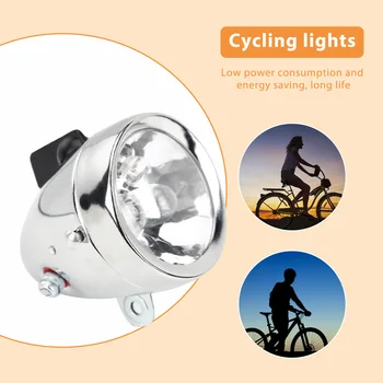 12V 6W MTB Bisiklet Far Arka Lambası Retro Sürtünme Jeneratörü Bisiklet Kafa Lambası Arka İşık Setleri Alaşım Gece Sürme Aksesuarları Görüntü