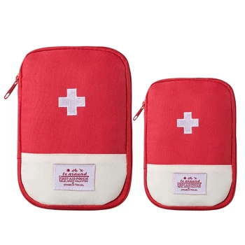 2 Paket Seyahat Boyutu İlk Yardım Taşınabilir Açık İlk Yardım Tıbbi Çanta Çok Fonksiyonlu Acil saklama çantası Görüntü