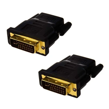 2X DVI-I Çift Bağlantılı 24+5 Erkek-HDMI Dişi Adaptör Görüntü