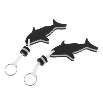 2x Köpekbalığı EVA Yüzen Anahtarlık Kayık Plaj Sahil Yüzmek Balıkçılık Sürüklenen Görüntü