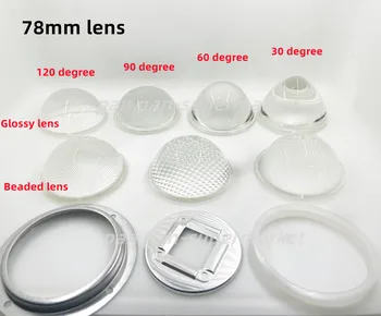 30 60 90 120 derece 78mm Optik Cam Lens için 20W 30W 50W 100W 120W 150W Yüksek Güç Led Paslanmaz Çelik Çerçeve ile Görüntü