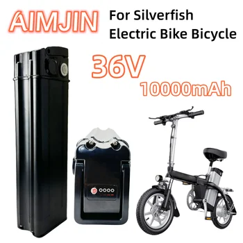 36V 10Ah lityum iyon pil için uygun Gümüş Balık elektrikli bisikletler elektrikli scooter Dahili BMS sistemi hafıza etkisi yok Görüntü