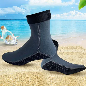 3MM Neopren Plaj Su Çorap Kaymaz Termal dalış çorapları Hiçbir Kenar Çorap Ağız dalış giysisi Çorap Su Sporları için Görüntü