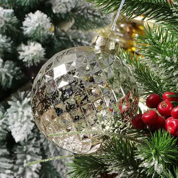 4 adet Noel Topları 2024 Yılbaşı Ağacı Süsleri Top Noel Asılı Ağaç Kolye Ev Partisi Dekoru Yeni Yıl Hediyeleri Noel Navidad Görüntü