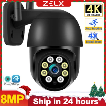 4K 8MP WiFi Kamera Açık 1080P Güvenlik Kamera Aı İzleme 5MP HD Video Gözetim CCTV PTZ Dome H. 265 4X Zoom iCsee Alexa P2P Görüntü