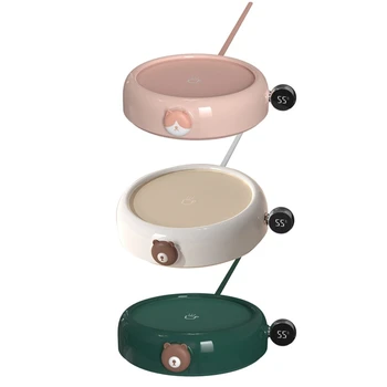 51BD Akıllı kupa ısıtıcı Termostat Sıcak Kahve Çay Espresso Süt Mum Görüntü