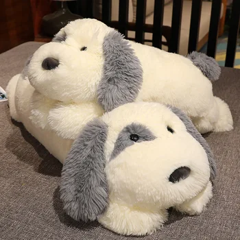 65-100cm Kawaii Yalan Köpek peluş oyuncaklar Doldurulmuş Hayvan Köpek Yumuşak Bebek uyku yastığı Sevimli Aile Partisi Hediyeler için Bebek Odası Dekor Görüntü