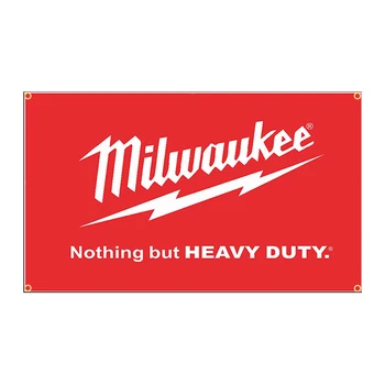 90 * 50 cm Milwaukee bayrağı ft Bayrak Dekor, bayrak Dekorasyon Afiş Bayrak Afiş Görüntü