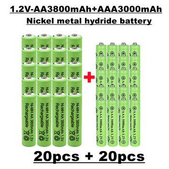 AA + AAA 1,2 V pil şarj edilebilir, 3800 mah / 3000 mah, Nimh, şarj edilebilir piller, şarj cihazları vb., package à vendre Görüntü