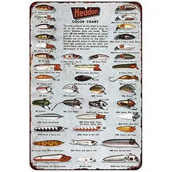 Alüminyum Işaretleri Stanley Heddon Balıkçılık Lures kartela Vintage Bak Üreme Işareti 8x12 Duvar Dekor Çiftlik Evi Dekor Posterleri Görüntü