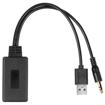 Araba kablosuz bluetooth Modülü Müzik Adaptörü Yardımcı Alıcı Aux Ses Usb 3.5 Mm Soket Bmw E90 E91 E92 E93 Görüntü