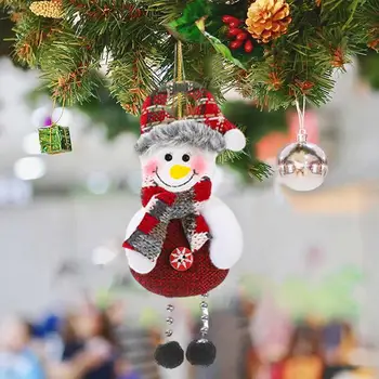 Asılı Noel Dekorasyon Noel temalı asılı dekorlar El Yapımı 3d Noel Ağacı Süsler Noel Baba Kardan Adam Ren Geyiği Görüntü