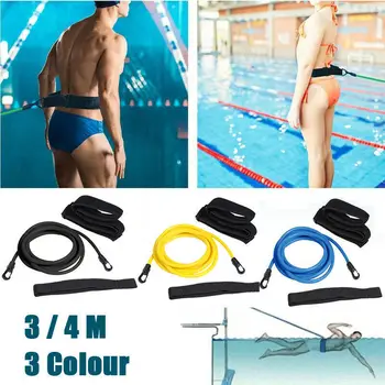 Ayarlanabilir Elastik Yüzmek Eğitim Direnci Kemer Yüksek Kaliteli Elastik Halat yüzme havuzu Güvenlik Eğitim Bandı Tüpler Yüzme Egzersiz Görüntü