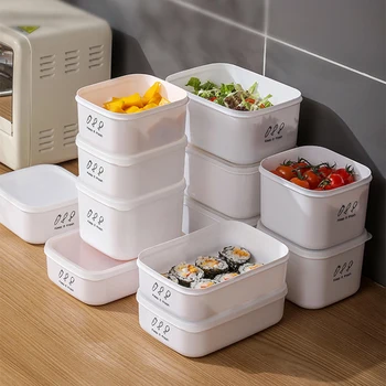Buzdolabı Meyve Sebze Taze Tutmak Konteyner Taşınabilir Gıda saklama kutusu Tahıl Ambalaj Dağıtıcı Mutfak Eşyası Organizatör Görüntü