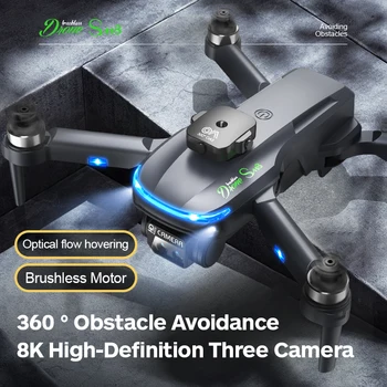 DIXSG S118 8K Drone Profesyonel HD Optik Akış Drone Kamera Engellerden Kaçınma Drone GPS Dört Rotorlu Helikopter RC Wifi FPV Oyuncak Görüntü