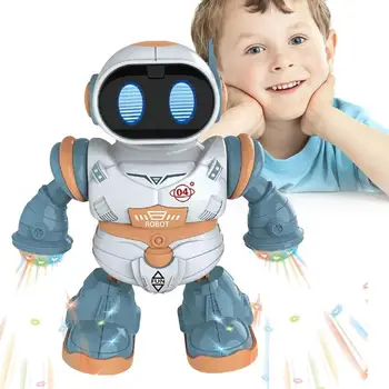 Dans eden robot Oyuncak Akıllı Robot Çocuklar Ve Yetişkinler İçin 360 Derece Rotasyon Masası Robot Robot doğum günü hediyesi Müzik Oyuncaklar Çocuklar İçin Flaş Görüntü