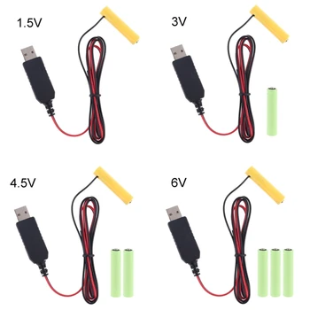 F19C LR03 AAA Pil USB Tip C Güç uzatma kablosu Yerine 1-4 adet AAA Pil İçin Elektrikli Oyuncak El Feneri Saat Görüntü