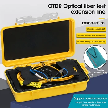 FC / UPC-LC / UPC OTDR Ölü Bölge Eliminator Fiber Halkalar Fiber Optik OTDR Lansmanı Kablo Kutusu 500 M 1 Km 2 Km SM 1310/1550nm Görüntü