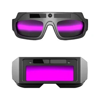 Güneş Enerjisi Otomatik Karartma Kaynak Gözlük Kaynakçı Maskesi Kask Ekipmanları Güvenlik Gözlükleri Koruyun Görüntü