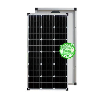 Güneş Enerjisi Panelleri 100 Watt 18V Yüksek Verimli Mono Fotovoltaik 100W güneş pv modülü Güneş Panelleri Görüntü