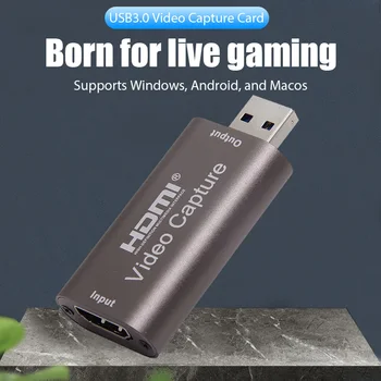 HDMI uyumlu USB 3.0 Oyun Video ve Ses Kapmak Kartı Full HD 1080P 30FPS Mini Video Yakalama Kartı Kamera Kaydı için Görüntü