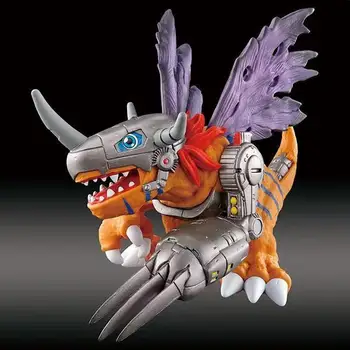 Japon Hakiki Ölçekli Model Bandai Digimon Macera DYNAMOTİON Greymon Metal Greymon Yumuşak Kauçuk El Aksiyon Figürü Oyuncak Görüntü