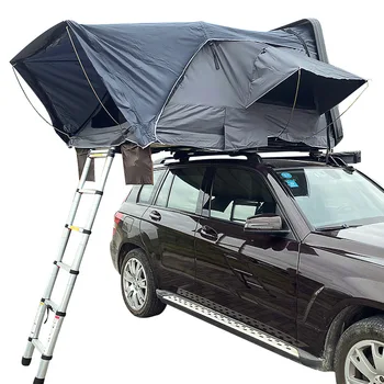 Katlanır Sıcak Satış Sert Kabuk Araba Çatı Üst Çadır Kamp Kamyon çatı çadırı SUV için Görüntü