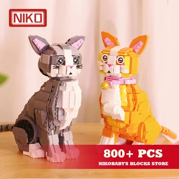 Kawaii Anime Tarzı Kediler Mikro Yapı Taşları Modeli Kitleri MOC Tuğla Sevimli Hayvan Yaratıcı Çocuk Oyuncakları Çocuk Hediyeler Dekorasyon YENİ Görüntü