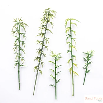 Kum Masa Zanaat Dıy Mini Bitkiler Bambular bahçe dekoru Minyatürleri Peyzaj Yapı Modeli Malzemeleri Mikro Sahne Oyuncaklar Görüntü
