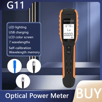 LED Aydınlatma ile Elde Taşınabilir Mini 2'si 1 Arada Optik Güç Ölçer G11 OPM -70~+10/-50~+26/-70~+3dBm Şarj Edilebilir Görüntü
