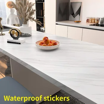Masa üstü Yenileme Çıkartmalar Su Geçirmez Mermer Duvar Kağıdı Kendinden Yapışkanlı Yağ Geçirmez yapışkan kağıt için mutfak tezgahı Ev Dekor Görüntü