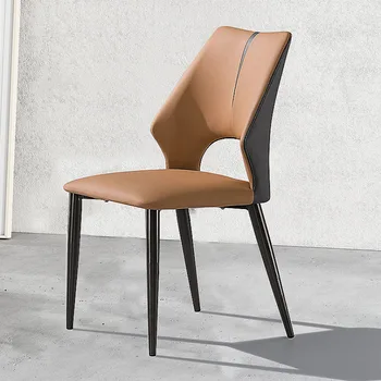 Minimalist ınternet ünlü yemek sandalyesi tasarımcı yeni ev arkalığı sandalye İskandinav modern lüks restoran sandalye Görüntü