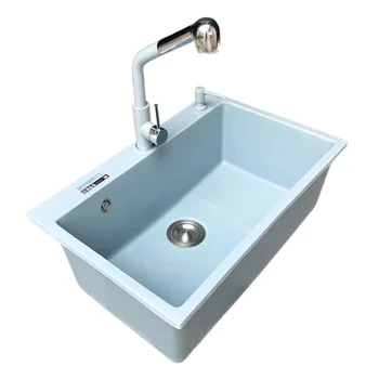 Morandi serisi kuvars taş lavabo, pus mavisi, çıplak renk, duman rengi, sebze yıkama havzası, lavabo, renk, masa altı havzası Görüntü