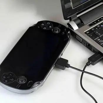 Oyun Aksesuarları Konsolu Veri Aktarım kablosu USB şarj aleti 2 İn 1 şarj kablosu Sony Ps Vita Data Sync şarj kablosu Hattı Görüntü