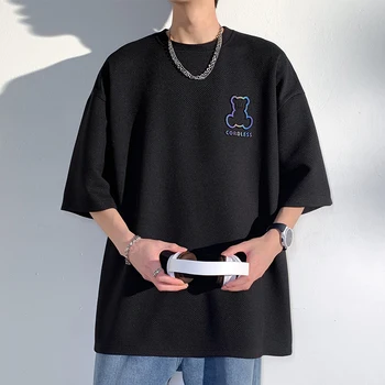 Privathinker Yansıtıcı Ayı erkek kısa kollu tişört Büyük Boy Harajuku Yaz Tees Hip Hop Moda Unisex Giyim Erkek Üstleri Görüntü