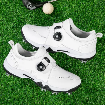 Profesyonel Sivri golf ayakkabıları Erkekler Kadınlar Golf Eğitmenler Atletik Golf ayakkabıları Spor Ayakkabı Çim Golf yürüyüş ayakkabısı Golf Kıyafeti Görüntü