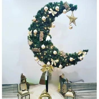 Ramazan Bayram Ağacı Sınır Ötesi için Özel Bayram Ağacı Mübarek Müslüman Ramazan Ay Ağacı Otel Alışveriş Merkezi Pencere Noel Ağacı Görüntü