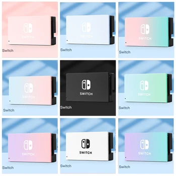 Renkli Ön Kapak Koruyucu Kapak Nintendo Anahtarı İçin şarj standı İstasyonu Dekoratif Yedek Ön Plaka Kılıfı Aksesuarları Görüntü