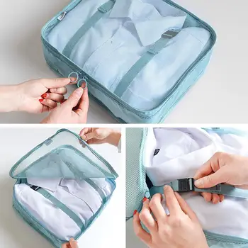 Saklama kutusu Dayanıklı Seyahat saklama çantası Seti Kapasiteli Giysi Organizatör Tuvalet Bagaj Ambalaj Organizatörler Erkekler Kadınlar için Havlu Görüntü