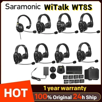 Saramonic Witalk WT8S Kablosuz İnterkom Takım Çalışması Mikrofon Tam Dubleks Kulaklık Sistemi Deniz İletişim Kulaklık Görüntü
