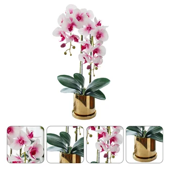 Simüle Bonsai Düğün Çiçek Dekor Canlı Simülasyon Açık Yapay çiçekler Orkide Görüntü