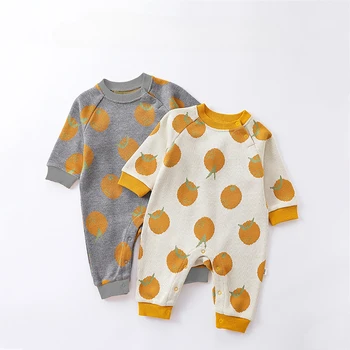 Sonbahar Yeni Bebek Moda ve Rahat Örme Bodysuit Unisex Bebek Romper Yenidoğan Bebek Giysileri Bebek Erkek ve Kız için Görüntü