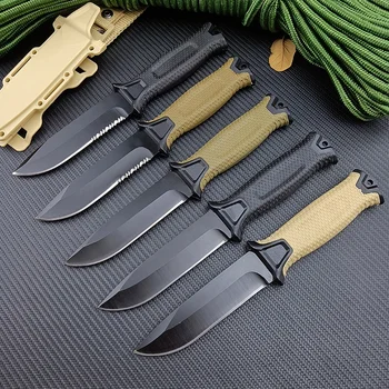 Sooo Serin Taktik G1500 Sabit Bıçak hayatta kalma bıçağı, 5 Modelleri Açık Askeri Savaş Bıçaklar Jungle Survival Çok Aracı Görüntü
