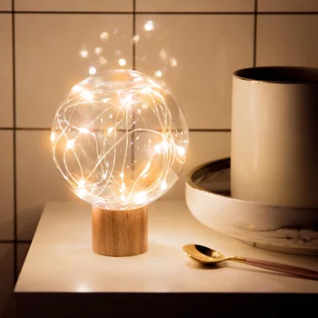 Sıcak Satış Led Yıldızlı Lamba Dekorasyon Masa Lambası Yatak Odası Başucu Lambası Romantik Doğum Günü Lambası Patlama Atmosfer USB LED Görüntü