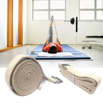 Sıcak Satış Pamuk Yoga Kayışı Kemer D-Ring Toka Spor Ev Egzersiz Fitness Direnç Bandı Yoga Ekipmanları Görüntü