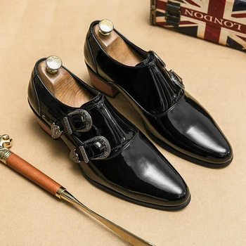 Tasarımcı Marka erkek hakiki deri ayakkabı erkek Yüksek Topuklu Ziyafet Elbise Ayakkabı Rahat erkek resmi ayakkabı High-end Düğün Ayakkabı Görüntü